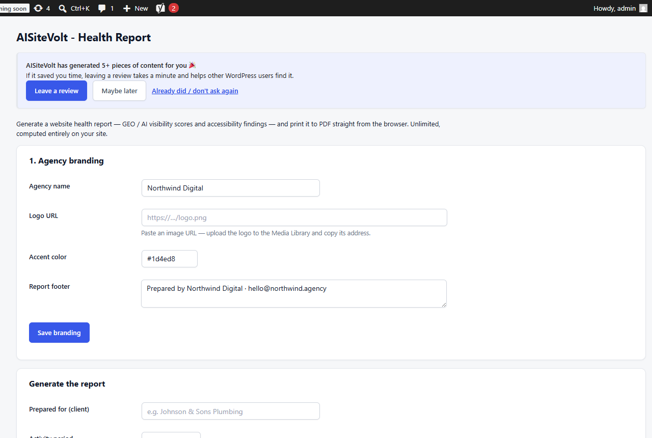 White-label branding and report options